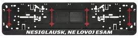 Automobilio numerių rėmelis "Nesiglausk"