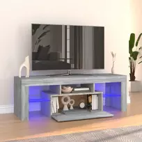 TV staliukas Televizoriaus spintelė su LED, pilka ąžuolo, 120x35x40cm
