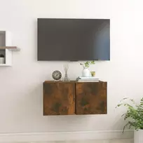 TV staliukas Pakabinama TV spintelė, dūminio ąžuolo, 60x30x30cm, mediena
