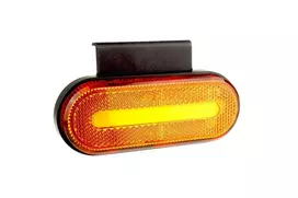 Gabaritinis LED žibintas AMiO OM-01-O ovalus, oranžinis