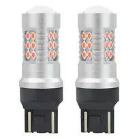 LED lemputės Canbus 24SMD T20 WR21/5W raudonos 12V 24V amio-02581