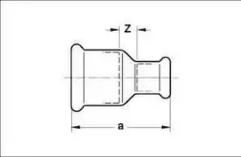 SANHA presą mažinantis lizdas ZW x ZW 22 x 15mm (162402215)