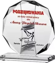 Victoria Sport išgraviruotas stiklo trofėjus + dažų pildymas 80611