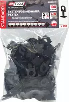 AW-Tools AWTOOLS LYGIAVIMO SISTEMA ST 1,0mm 100 (SPAUSTUKAS 7-15mm)