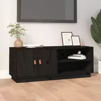 TV staliukas Televizoriaus spintelė, juoda, 105x34x40cm, pušies masyvas
