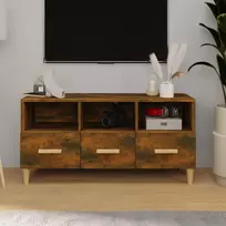 TV staliukas Televizoriaus spintelė, dūminio ąžuolo, 102x36x50cm, mediena