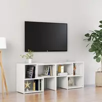 TV staliukas Televizoriaus spintelė, balta, 104x30x52cm, apdirbta mediena