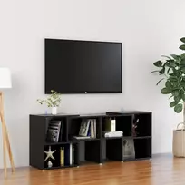TV staliukas Televizoriaus spintelė, juoda, 104x30x52cm, apdirbta mediena