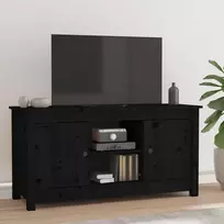 TV staliukas Televizoriaus spintelė, juoda, 103x36,5x52cm, pušies masyvas