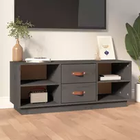 TV staliukas Televizoriaus spintelė, pilka, 100x34x40cm, pušies masyvas