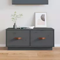 TV staliukas Televizoriaus spintelė, pilka, 80x34x35cm, pušies masyvas