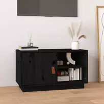 TV staliukas Televizoriaus spintelė, juoda, 70x34x40cm, pušies masyvas