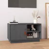 TV staliukas Televizoriaus spintelė, pilka, 70x34x40cm, pušies masyvas