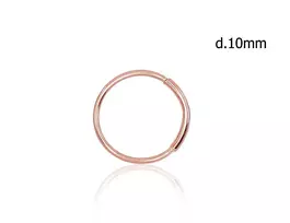 Auksinių auskarų vėrimas į nosį - 10 mm. - 0.11 g.