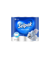 Tualetinis popierius SELPAK, 140 lapų, 3 sluoksniai, 32 vnt.