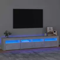 TV staliukas TV spintelė su LED apšvietimu, betono pilka, 210x35x40cm