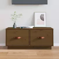 TV staliukas Televizoriaus spintelė, medaus ruda, 80x34x35cm, pušies masyvas