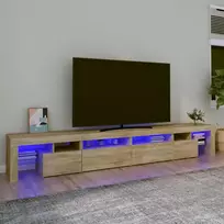 TV staliukas Televizoriaus spintelė su LED apšvietimu, ąžuolo, 260x36,5x40cm
