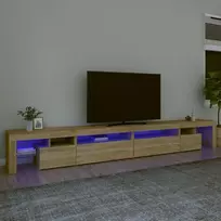 TV staliukas Televizoriaus spintelė su LED apšvietimu, ąžuolo, 290x36,5x40cm