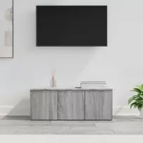 TV staliukas Televizoriaus spintelė, pilka ąžuolo, 80x34x30cm, mediena