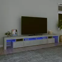 TV staliukas TV spintelė su LED apšvietimu, betono pilka, 260x36,5x40cm