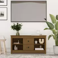 TV staliukas Televizoriaus spintelė, medaus ruda, 103x36,5x52cm, pušis