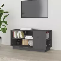 TV staliukas Televizoriaus spintelė, pilka, 80x35x40,5cm, pušies masyvas