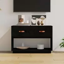 TV staliukas Televizoriaus spintelė, juoda, 90x40x60cm, pušies masyvas