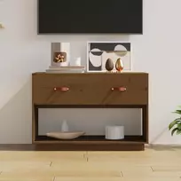 TV staliukas Televizoriaus spintelė, medaus ruda, 90x40x60cm, pušies masyvas