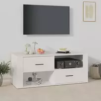 TV staliukas Televizoriaus spintelė, baltos spalvos, 100x35x40cm, mediena