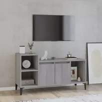TV staliukas Televizoriaus spintelė, pilka ąžuolo, 100x35x55cm, mediena