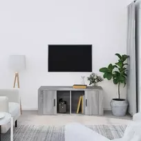 TV staliukas Televizoriaus spintelė, pilka ąžuolo, 100x35x40cm, mediena