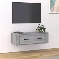 TV staliukas Pakabinama TV spintelė, pilka ąžuolo, 80x36x25cm, mediena