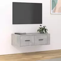 TV staliukas Pakabinama TV spintelė, betono pilka, 80x36x25cm, mediena