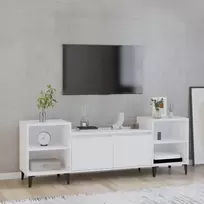 TV staliukas Televizoriaus spintelė, baltos spalvos, 160x35x55cm, mediena