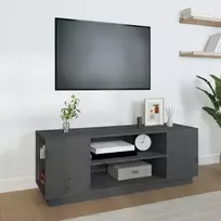 TV staliukas Televizoriaus spintelė, pilka, 110x35x40,5cm, pušies masyvas