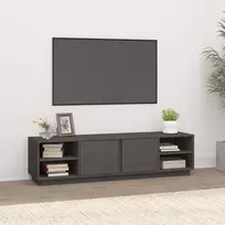 TV staliukas Televizoriaus spintelė, pilka, 156x40x40cm, pušies masyvas