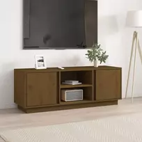 TV staliukas Televizoriaus spintelė, medaus ruda, 110x35x40,5cm, pušis