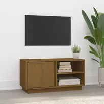 TV staliukas Televizoriaus spintelė, medaus ruda, 80x35x40,5cm, pušis