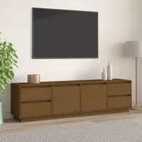 TV staliukas Televizoriaus spintelė, medaus ruda, 176x37x47,5cm, pušis