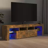 TV staliukas Televizoriaus spintelė su LED, dūminio ąžuolo, 140x36,5x40cm