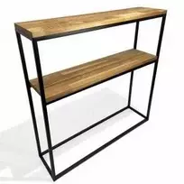Konsolė - Loft 80X80X20cm. Dviejų lentynų
