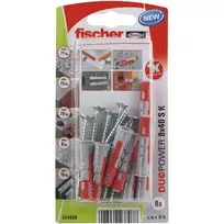 Kaištis Fischer DuoPower, 40 mm x 8 mm, 8 vnt.