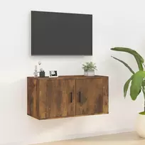 TV staliukas Sieninė televizoriaus spintelė, dūminio ąžuolo, 80x34,5x40cm