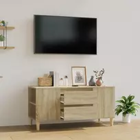 TV staliukas Televizoriaus spintelė, ąžuolo, 102x44,5x50cm, apdirbta mediena