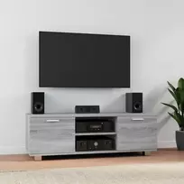 TV staliukas Televizoriaus spintelė, pilka ąžuolo, 120x40,5x35cm, mediena