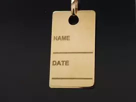 Auksinis pakabukas plokštelė " Name Date" Praba: 585