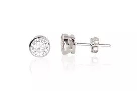 Sidabriniai auskarai Vinukai, Praba: 925°, - 1.4 g. - 6 mm.