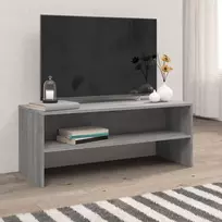 TV staliukas Televizoriaus spintelė, pilka ąžuolo, 100x40x40cm, mediena