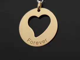 Auksinis pakabukas "forever širdelė" Praba: 585